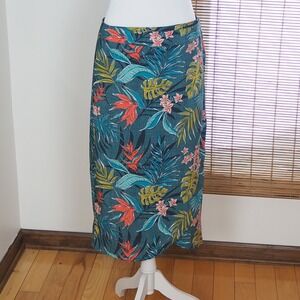 RipSkirt Hawaii Vintage Bali Jungle Length 3 Wrap Skirt Sz?* Hook & Loop Midi